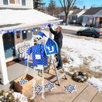 Maiteenly Hanukkah 12 ft Skeleton Costumes Accessories Giant Chanukah Hat Skeleton Clothing Inflatable Dreidel for Party Lawn - Image 6