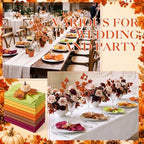 Preboun Fall Thanksgiving Cloth Napkins Set of 40 with Pumpkin Napkin Rings - Image 6