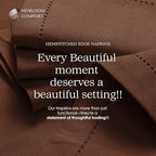 Brown Cloth Dinner Napkins 18x18 Inch - 12 Pack - Soft, Absorbent, Durable, Reusable, Washable - 100% Cotton with Hemstitch Mitered Edges - Ideal for Farmhouse Décor, Fall, Weddings - Image 7
