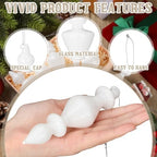 Mifoci 8 Pcs 6 Inch Mercury Glass Finial Christmas Ornaments,White - Image 4