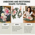 Artificial Wedding Arch Flowers Floral Swag Welcome Sign Ceremony Decor - Image 5