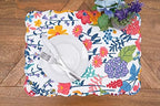 Anaya Bright Flowers 100% Cotton Set of 6 Placemats 13" x 19" - Image 5