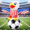 Leyndo 4.9FT 2026 Soccer Inflatables Outdoor Decorations Soccer Themed Decor Lighted Blow Up Eagle Inflatables Patriotic 4th of July Outdoor Decoration for Yard Garden Lawn by Leyndo