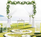 Artificial Eucalyptus Garland with Lights,Fairy Light Olive Leaves Vine Garland with White Flowers & White Berries, Bendable Mantle Garland for Indoor Outdoor Wedding, Home Decoration (9FT) - Image 3