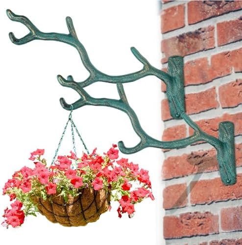 Blulu 2 Pcs Cast Iron Plant Hanger Wall Bracket Tree Branch, Bronze by Blulu