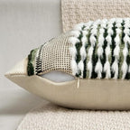 ANRODUO Boho Decorative Pillow Covers Plush Olive Green 20x20 Pack of 2 - Image 5