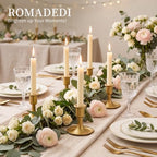 Candlestick Holders Taper Candle Holders, Romadedi Gold Candle Stick Candle Holder for Table Centerpiece, Wedding Reception, Festive Christmas Mantel Decoration or Home Decor, Set of 12 - Image 4