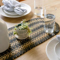 Homespice Kilimanjaro Jute Braided Table Runner, Oval 8x28 Set of 2 by Homespice