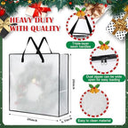 SATINIOR 6 Pcs Christmas Tree Storage Bag Set, Ornament Box, Green, 9 ft - Image 4