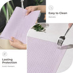 Leetaltree Woven Vinyl Placemats Set of 24, Lavender Sequin - Image 6
