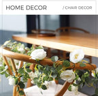 Der Rose 4Pcs 6.5FT Artificial Flower Eucalyptus Garland Wedding Decor - Image 6