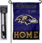 WinCraft Ravens Welcome to Our Home Garden Flag and Flagpole Mount by WinCraft