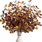 Fall Decor 6Pcs 27" Faux Fall Eucalyptus Stems Leaves Decor Thanksgiving by Yunfan