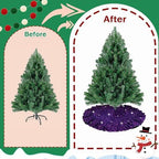 Purple Christmas Tree Skirt Ruffle 45 in Tree Skirt for Halloween - Image 5