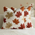 Embroidered Fall Throw Pillow Covers,18x18 Inch Set of 2 by HOME