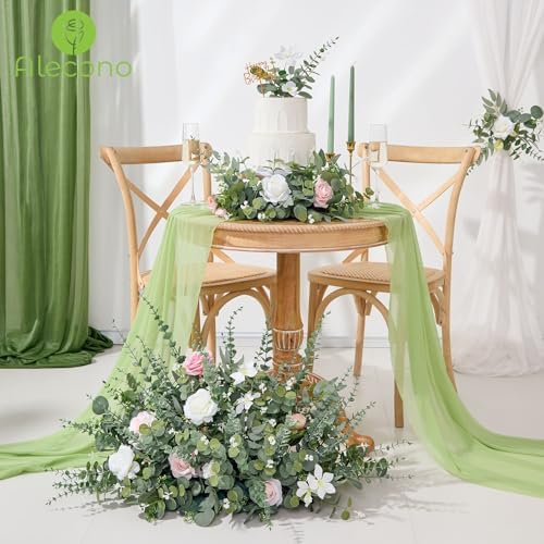 Alecono 100pcs Mixed Eucalyptus Leaves Stems Bulk, 4 Kinds Artificial Greenery Stems Faux Sliver Dollar Fake Greenery for Centerpieces Wedding DIY Bouquets Floral Arrangement Party Decor - Image 4