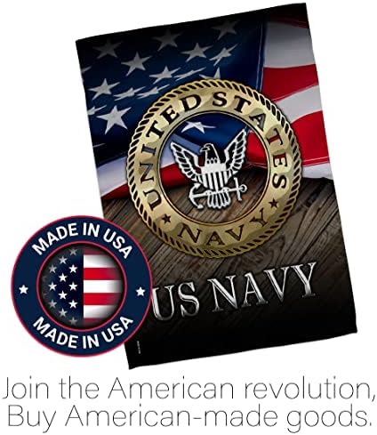US Navy Garden Flag - Set Wall Holder Armed Forces USN Seabee United State American Military Veteran Retire Official - House Decoration Banner Small Yard Gift Double-Sided Made in USA 13 X 18.5 - Image 5