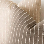 Foindtower Decorative Striped Boucle Throw Pillow Covers 22x22 Taupe Gray - Image 4