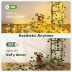 HEYFUNi Vines with Lights 23FT, Faux Pothos String Lights Plug in - Image 7