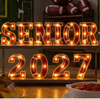 Honoson 10 Pcs Football Senior Night Decoration Senior 2027 LED Light Sign by Honoson