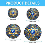 Star of David Hanukkah Stained Glass Wall Hanging 7.9" - Image 6