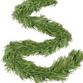Thicker -9 Ft by 12 Inch Real Touch Christmas Norfolk Pine Garland Realistic, Artificial Christmas Garland with 180 Branch Tips, Faux Greenery Pine Garlands Xmas Table Fireplace Mantle Indoor Outdoor by TURNMEON