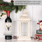 Lantern Decorative Indoor&Outdoor, 14.4'' Large Metal Candle Lanterns, Vintage Hanging Candle Holders Farmhouse Shelf Wedding Front Porch Patio Decor, Christmas Halloween Decorations for Home - Image 3