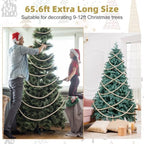 ZenNex 65.6 Ft Christmas Wooden Bead Garland 2 Pcs Long Bead String,Wood - Image 5