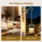 Candle Holder with Flameless Candles & Glass Dome, Set of 3 - Image 6