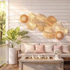 11-Piece (Vivid) Boho Wall Basket Decor – Handmade Woven Wall Baskets, Bohemian Farmhouse Wall Art, Rustic Hanging Basket Set for Living Room, Bedroom & Kitchen summer decoration - Image 2