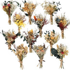 Layhit 12 Pcs Mini Dried Flower Bouquet Boho for Wedding,Bright by ShungLan