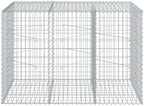 vidaXL Gabion Basket with Cover 59.1"x39.4"x39.4" Galvanized Iron - Image 5