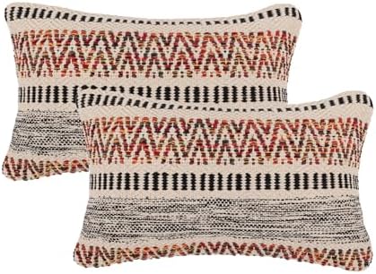 · REDEARTH · Boho Textured Handwoven Throw Pillow Cases, Motley Bohemia by REDEARTH