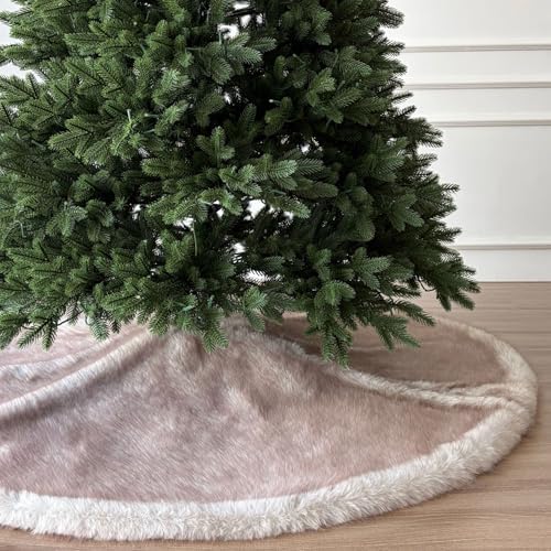 72-Inch Huntsman High-Pile Faux Fur Christmas Tree Skirt, Arctic Gray by StarryDynamo