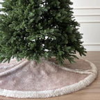 Huntsman High-Pile Faux Fur Christmas Tree Skirt with Hidden Slide Clasp Closure and Durable Microfiber Backing (Arctic Gray, 60-Inch) by StarryDynamo
