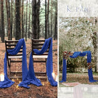 20 Pack Royal Blue Table Runners 10Ft Cheesecloth Table Runner Boho Gauze Cheese Cloth Table Runner Romantic Long Sheer Fabric Table Runners for Wedding Party Bridal Shower - Image 6