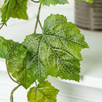 Factory Direct Craft Grape Leaf Cascading Artificial Ivy Vine Bush Greenery - Indoor/Outdoor Tuscany Vineyard Winery Hanging Grape Leaves Plant for Home Porch or Patio Decor (39" L) - Image 7