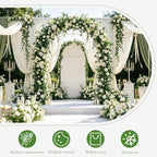 ucky Fake Vines, Eucalyptu Vines Garland, Ivy Vines, Green Artificial Wall Decor Hanging, Wedding Decoration，Flower Bouquet Decoration (4, Eucalyptus & Ivy Vine) - Image 3