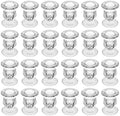 Glass Taper Candle Holder Set of 24 - Clear Crystal Candlestick Holders for Tapered Candles, Elegant Candle Stick Holder Set for Wedding Party Christmas Thanksgiving Festival (24, Transparent) by BTGLLAS