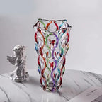 Hand Painted Colorful Vase 11" Tall,Flower Vase Decor for Home Dining Table Living Room,Office Wedding Holiday Party,Handmade Decorative Flower Vase (Colorful) - Image 6