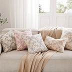 2 Pack French Floral Throw Pillow Covers 24x24in, Black/Cream - Image 7