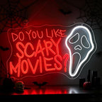 Do You Like Scary Movies Neon Sign Halloween Led Sign by SHIDASIGN
