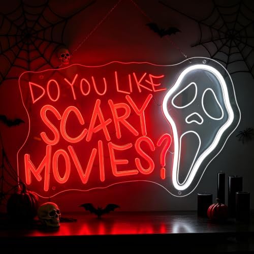 Do You Like Scary Movies Neon Sign Halloween Led Sign by SHIDASIGN