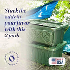 HOMZ 2-Pack Durabilt Tote, Heavy Duty Plastic Storage Bins with Lids, 15 Gallon, Green Camo - Stackable Organizing Containers for Home, Garage, and Office - Image 2