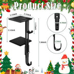 6Pcs Christmas Fireplace Stocking and Garland Hanger Fits 0.5-3.5" Mantle - Image 2