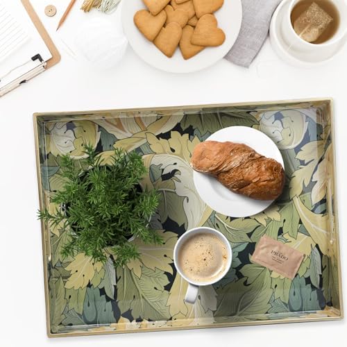 Spsyrine Plastic Serving Tray with Handles for Coffee Table, Acanthus - Image 4