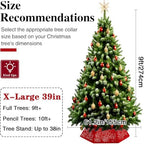 XmasExp Christmas Tree Collar, 24-36 inch Sequin Tree Skirt Stand Base Cover for Home Decor (Black, X-Large) - Image 4