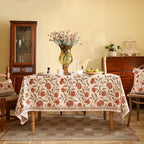 ISAENNE Designer Vintage French Square Small Tablecloth,55"x55" - Image 3