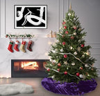 Sophia-Art Christmas Tree Skirt, Luxury Velvet Plush Skirt, Xmas Decoration Holiday Party Décor, Soft Velvet Home Décor Merry Christmas Party Christmas Tree Decorations (Purple,14 Inch) - Image 3