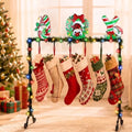 Treela Christmas Stocking Holder Stand for Floor Metal 6 Hook,Candy Joy by Treela